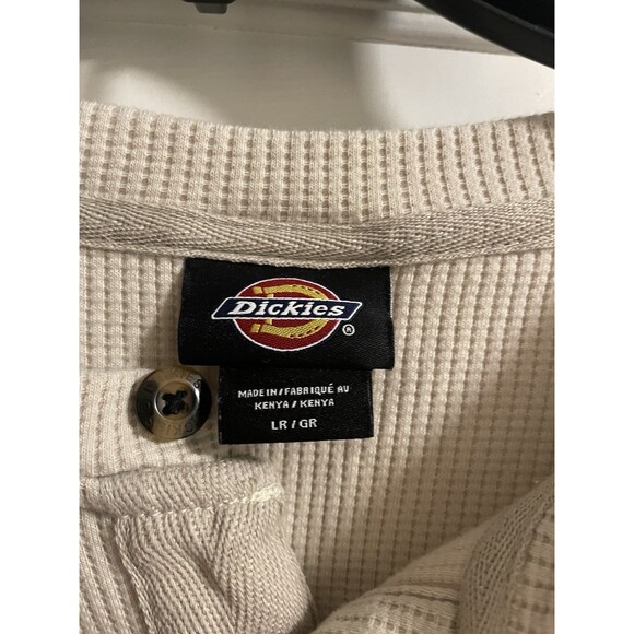 Dickies Henley Long Sleeve Thermal In Oatmeal Color Size L - Picture 3 of 8
